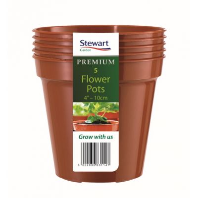 10cm (4") Flower Pot x5 (Multi-Packs)