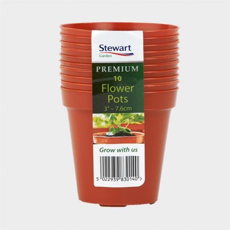 7.6cm (3") Flower Pot x10 (Multi-Packs)