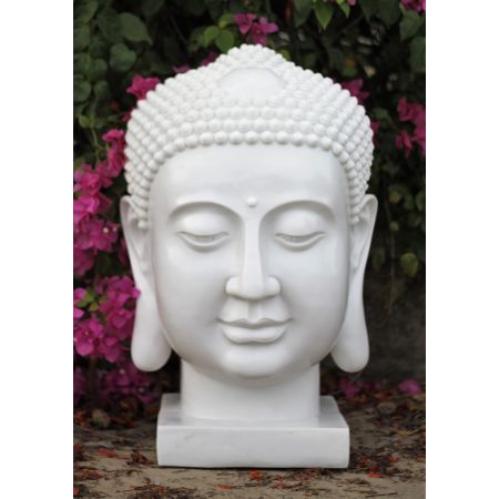 Buddha Head Large, White