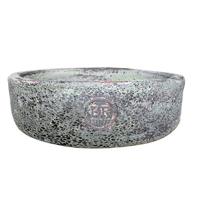 Cottage Garden Low Round Planter - Celedon - Large