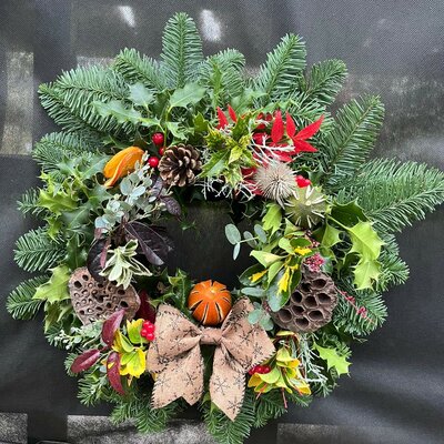 Door Wreath - 'Natural' - Small - image 1