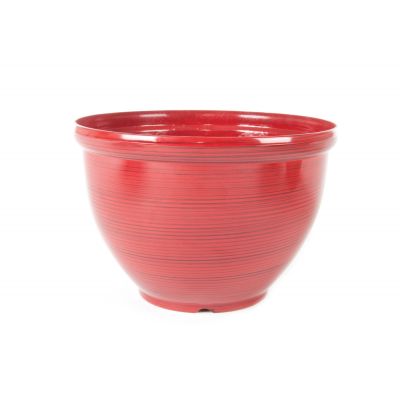 FEATHER 12 INCH BELL VASE - RED