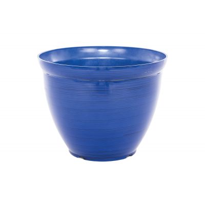 FEATHER 38CM FEATHER POT - STRIPED BLUE