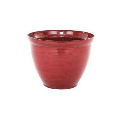 FEATHER 38CM FEATHER POT - STRIPED RED