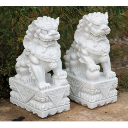 Foo Dogs (Pair) Large, Grey