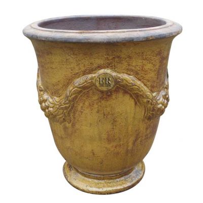 Garland Urn - Old Leather - Medium