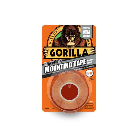 Gorilla Heavy Duty Double-Sided Mounting Tape - Clear - 1.5m