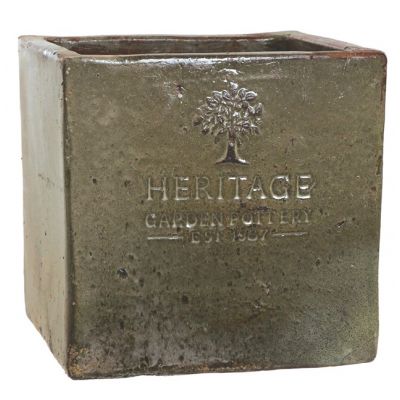 HERITAGE GARDEN POTTERY 17CM RUSTIC HERITAGE CUBE POT