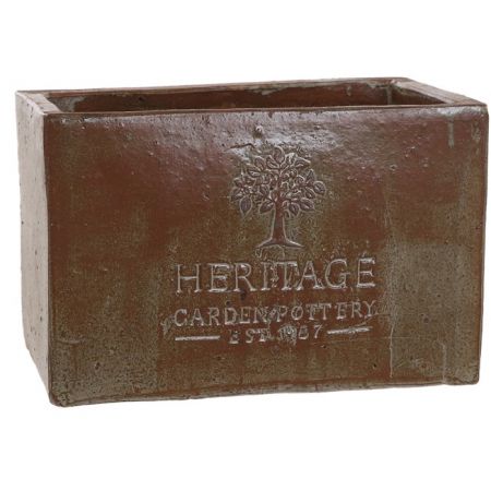 HERITAGE GARDEN POTTERY 22CM RUSTIC HERITAGE TROUGH