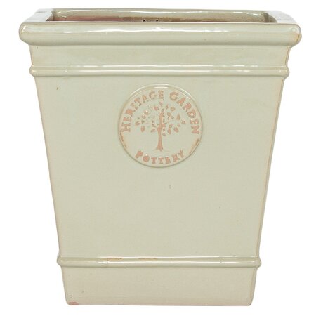 HERITAGE GARDEN POTTERY 33CM GREEN HERITAGE SQUARE