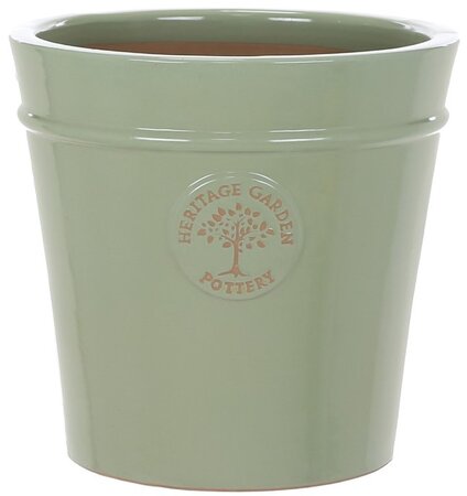 HERITAGE GARDEN POTTERY 41CM  GREEN HERITAGE POT