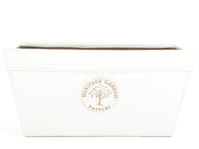 HERITAGE GARDEN POTTERY 45CM EDWARDIAN TROUGH WHITE