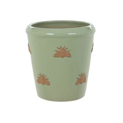 Heritage Garden Pottery - Bumble - 25cm Green Pot with Brown Bees