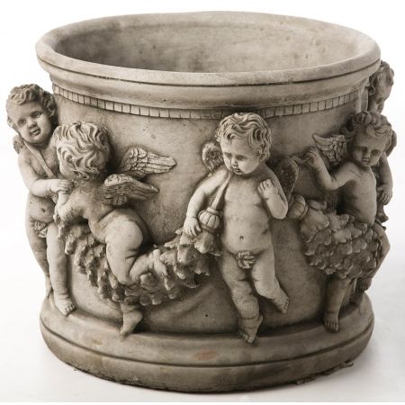 Large Cherub Pot