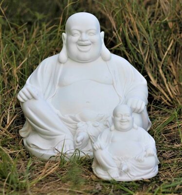 Laughing Buddha Medium, White