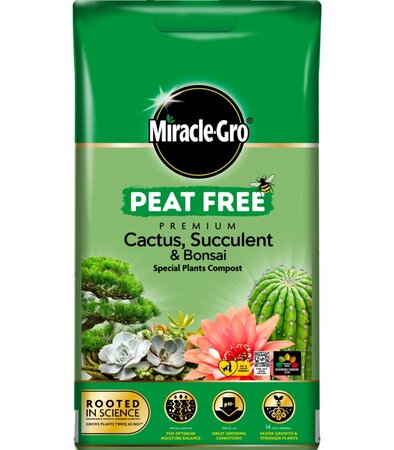 Miracle Gro Peat-free Cactus Bonsai Compost - 10L