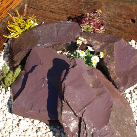 Rockery Stone - Plum Slate Large Pieces