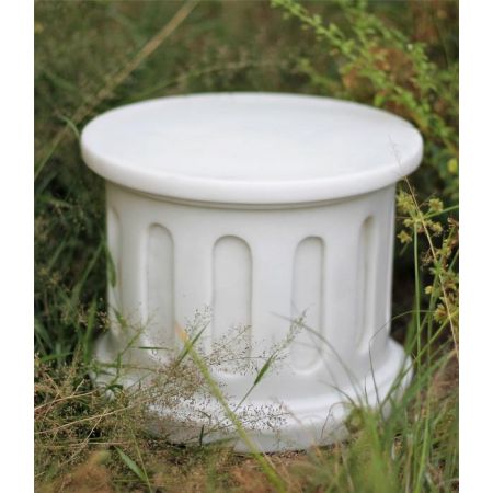 Round Plinth Large, White