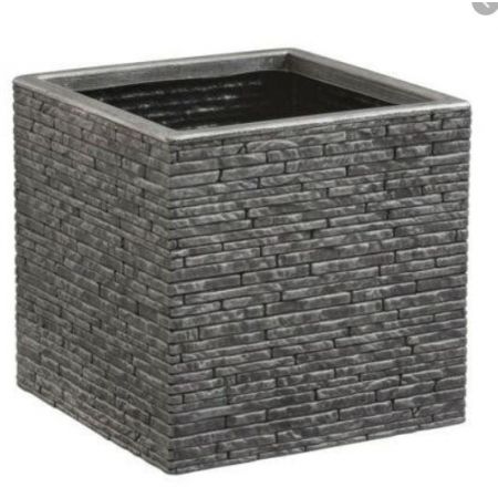 Slate Planter Square 32cm - Pewter