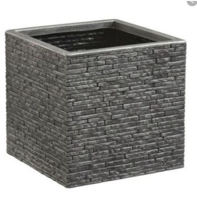 Slate Planter Square 32cm - Pewter