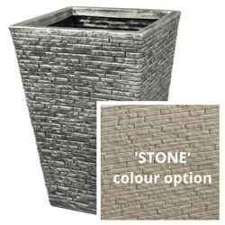 Slate Planter Tall - 45cm - Stone