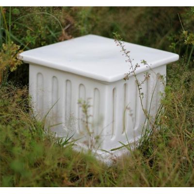 Square Plinth Large, White