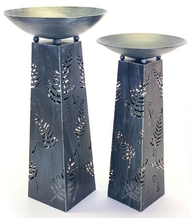 Tower & Bowl Stand - Ferns 4-Sided, Verdi Antique Finish - XLarge -116cm