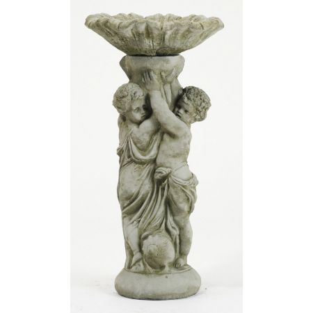 Twin Cherub Bird Bath