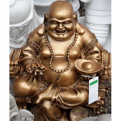 Wealthy Sitting Buddha - Gold